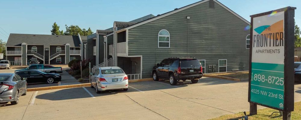 The Frontier Apartments Entrance Sign