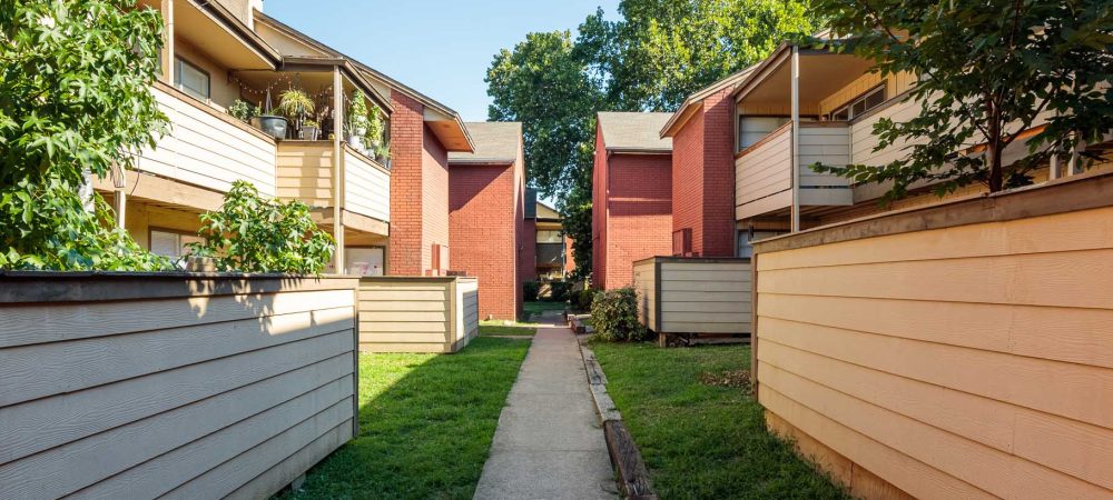 The Lewiston Apartments private patios and balconies