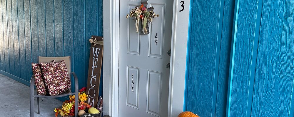 Taylor Ridge Apartment Unit Decorated with fall items